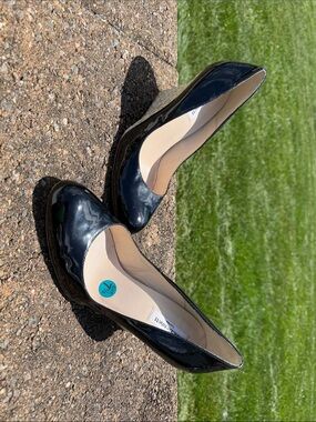 LK Bennett Black Patent Leather Pointed-Toe Pumps